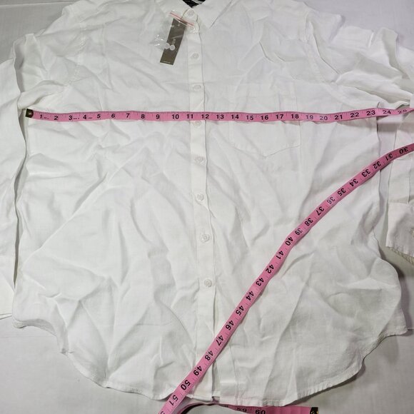 J.Crew Women Baird McNutt Garcon White Irish Linen Button-Down Shirt 14T - Picture 5 of 7